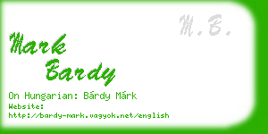 mark bardy business card