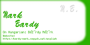 mark bardy business card